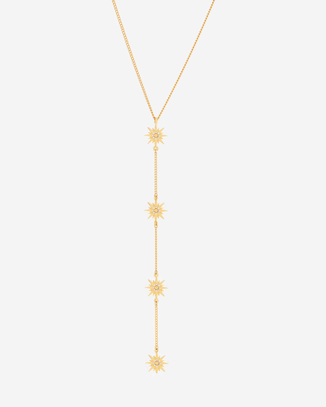 Collar Corbatín Estrellas Cristal + Aretes