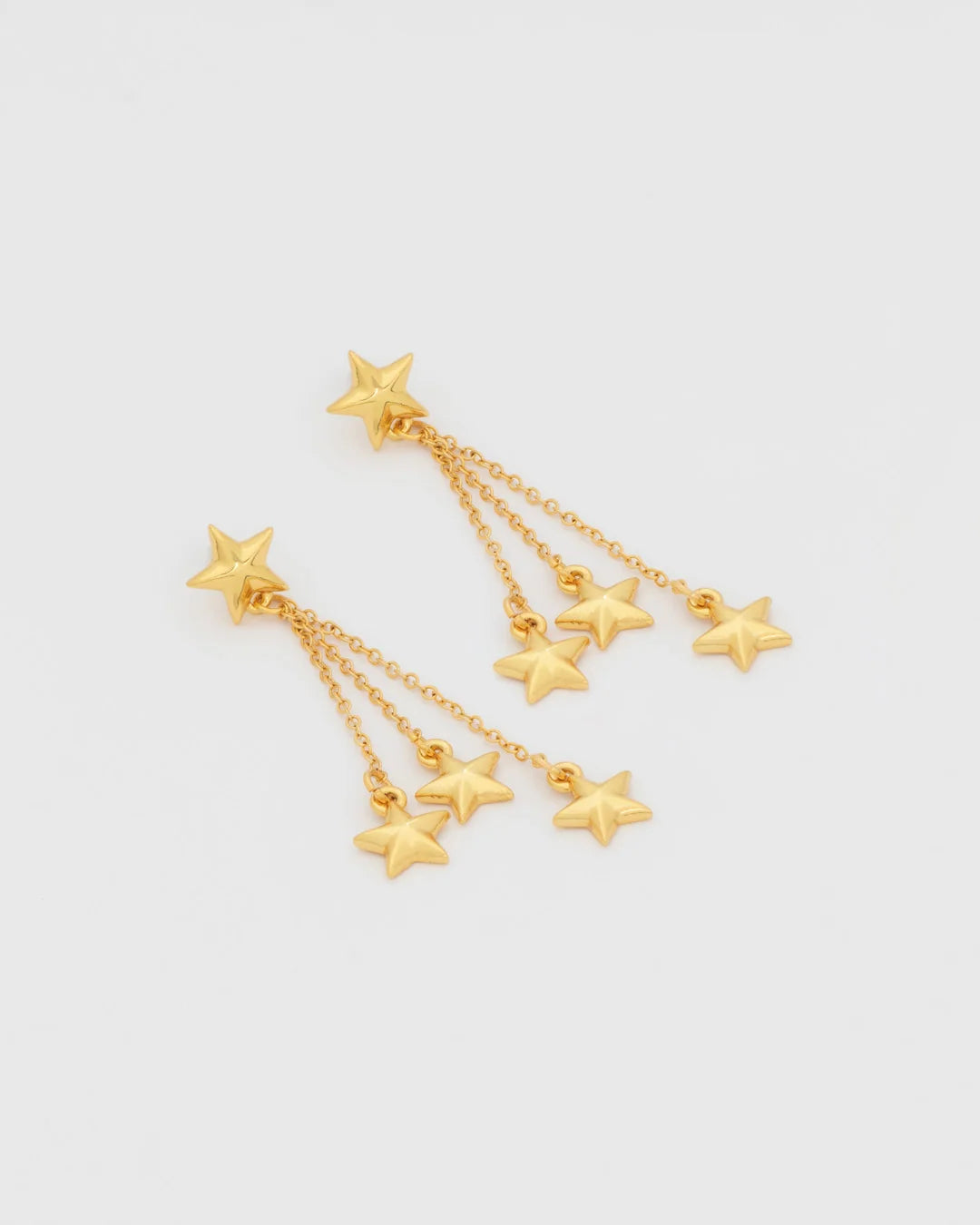 Aretes cadena estrellas