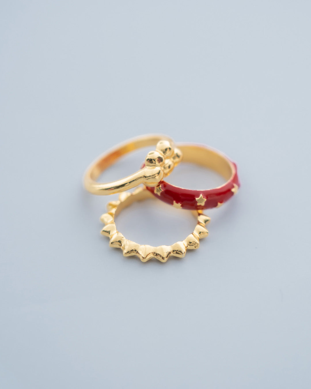 Set X3 Anillos Estrella Nube