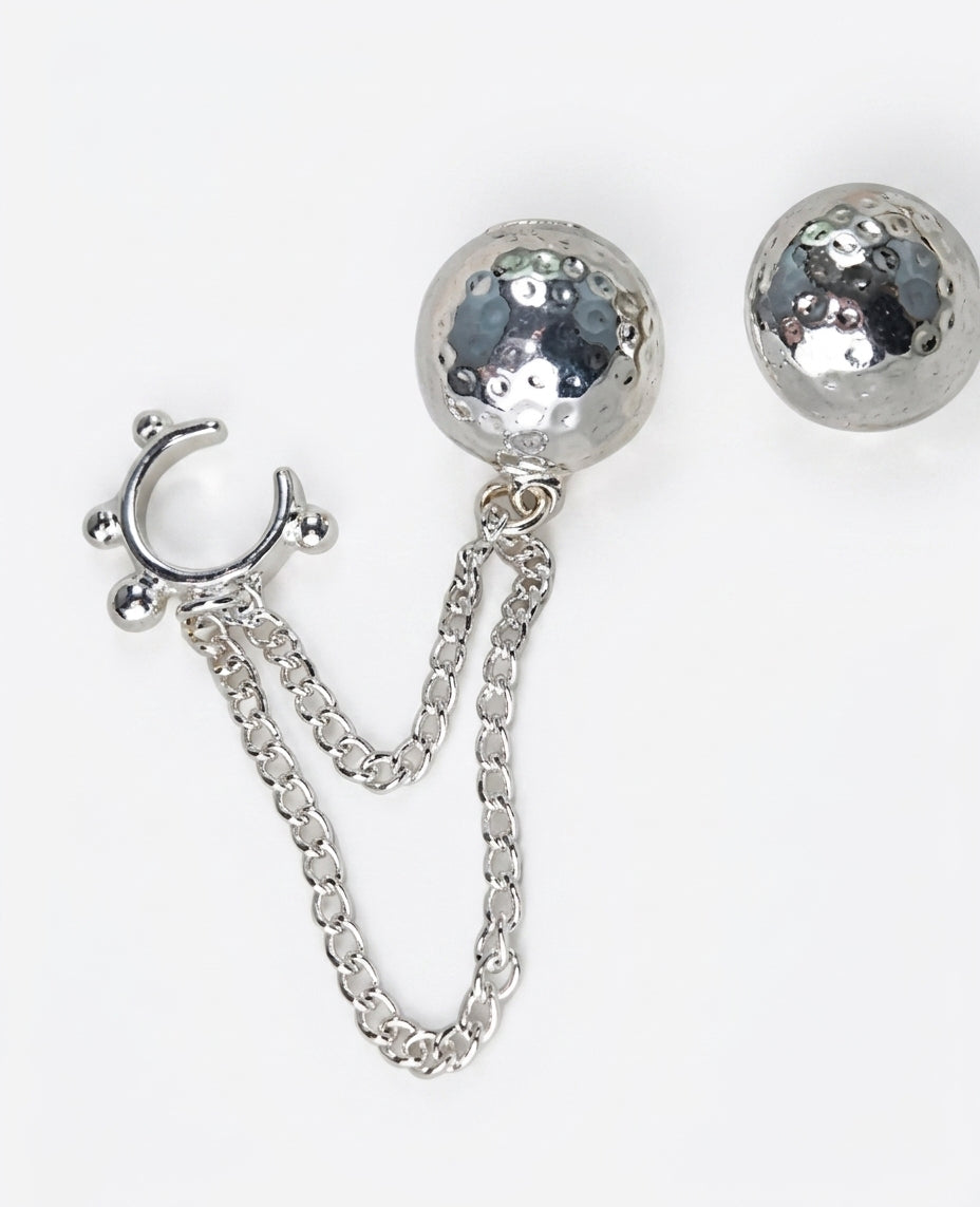 Earcuff solitario royale chain plateado