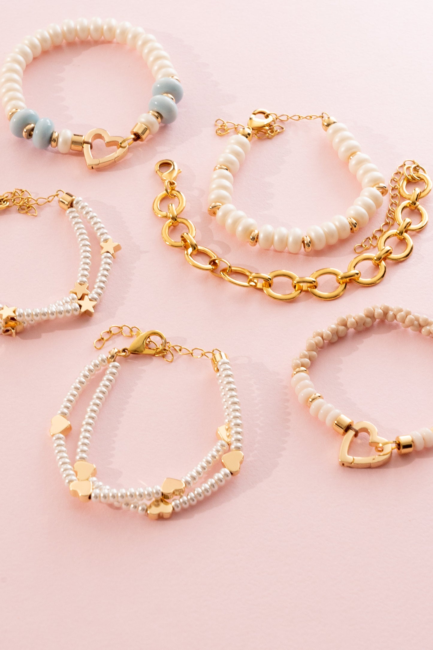Pulsera 2 en 1 Corazones + Aretes