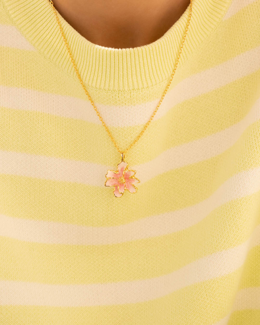 Collar Maxi Flor Rosa