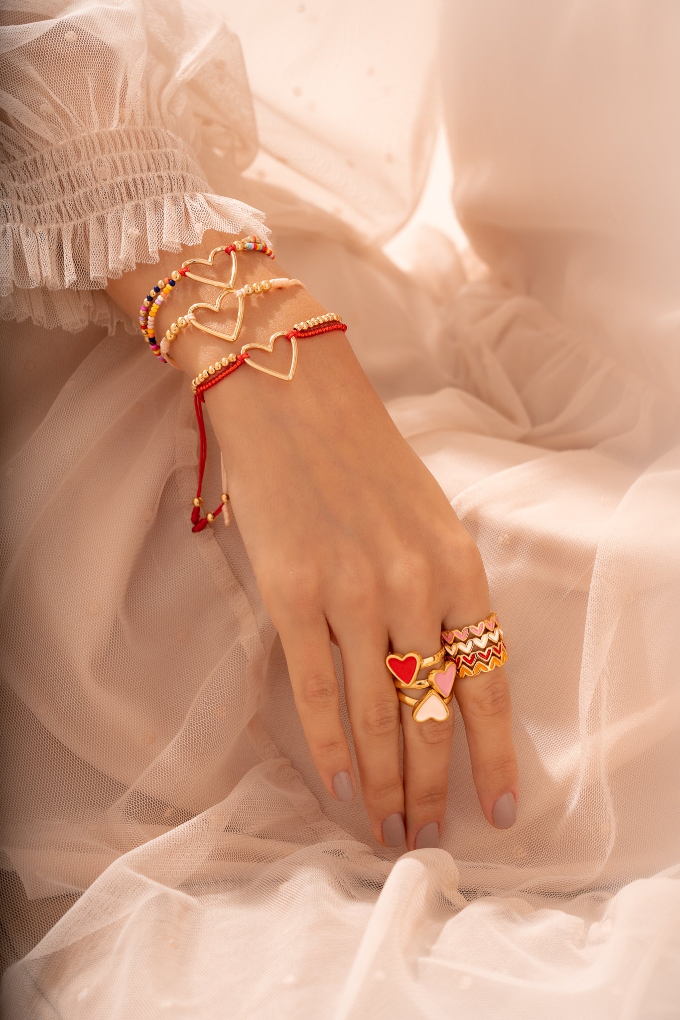 Set Anillos x2 Multicorazones Avm