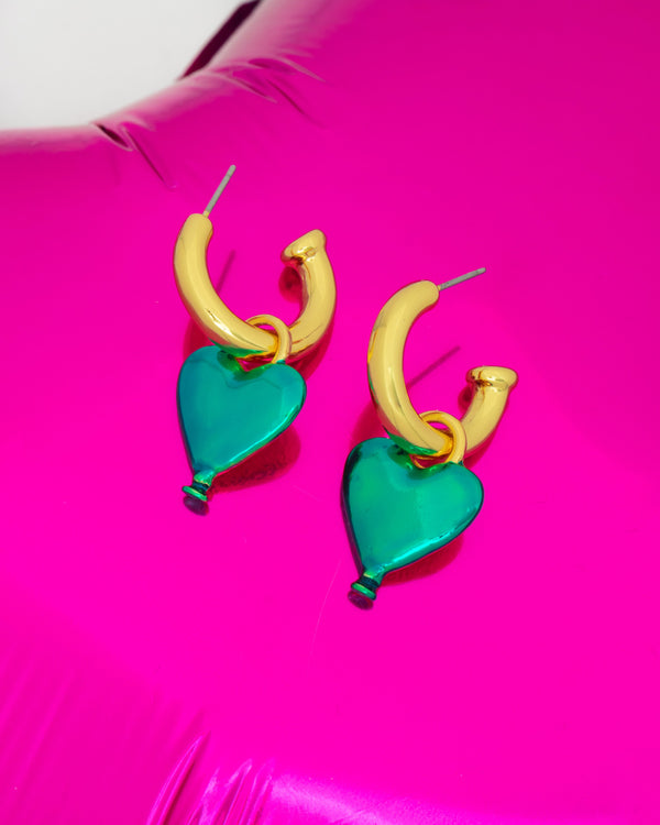 Dijes De Globo corazon verde Maxi Para Candonga Maxi By Jose Y Cami (Copia)