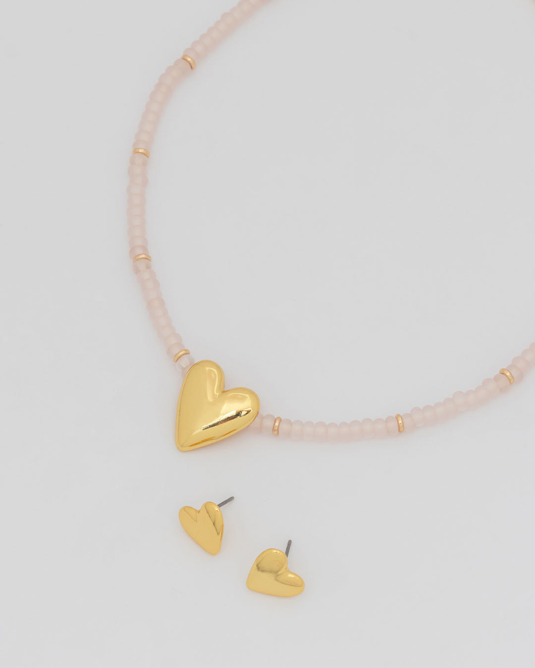 Collar + Aretes Corazón