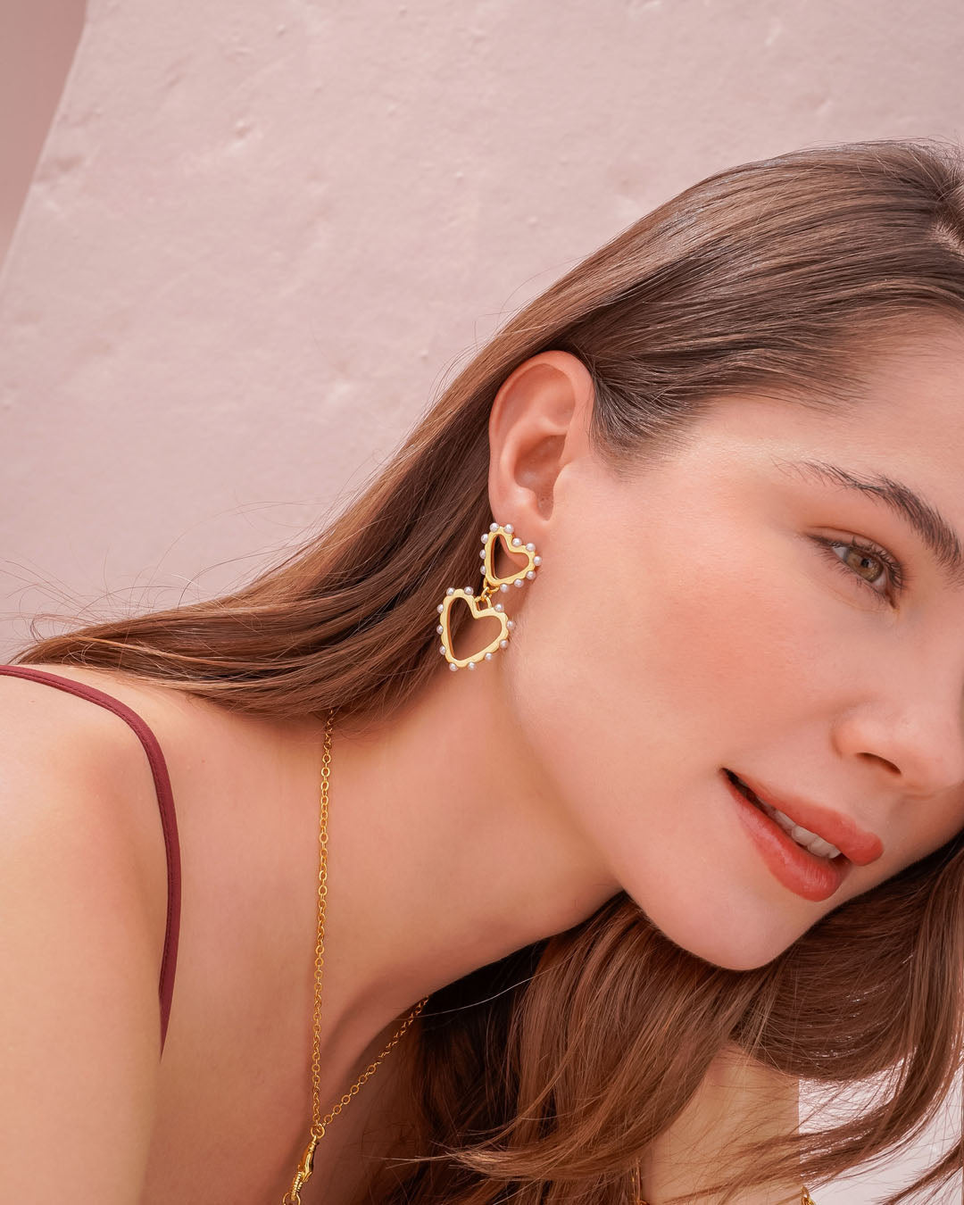 Aretes Corazón Perla