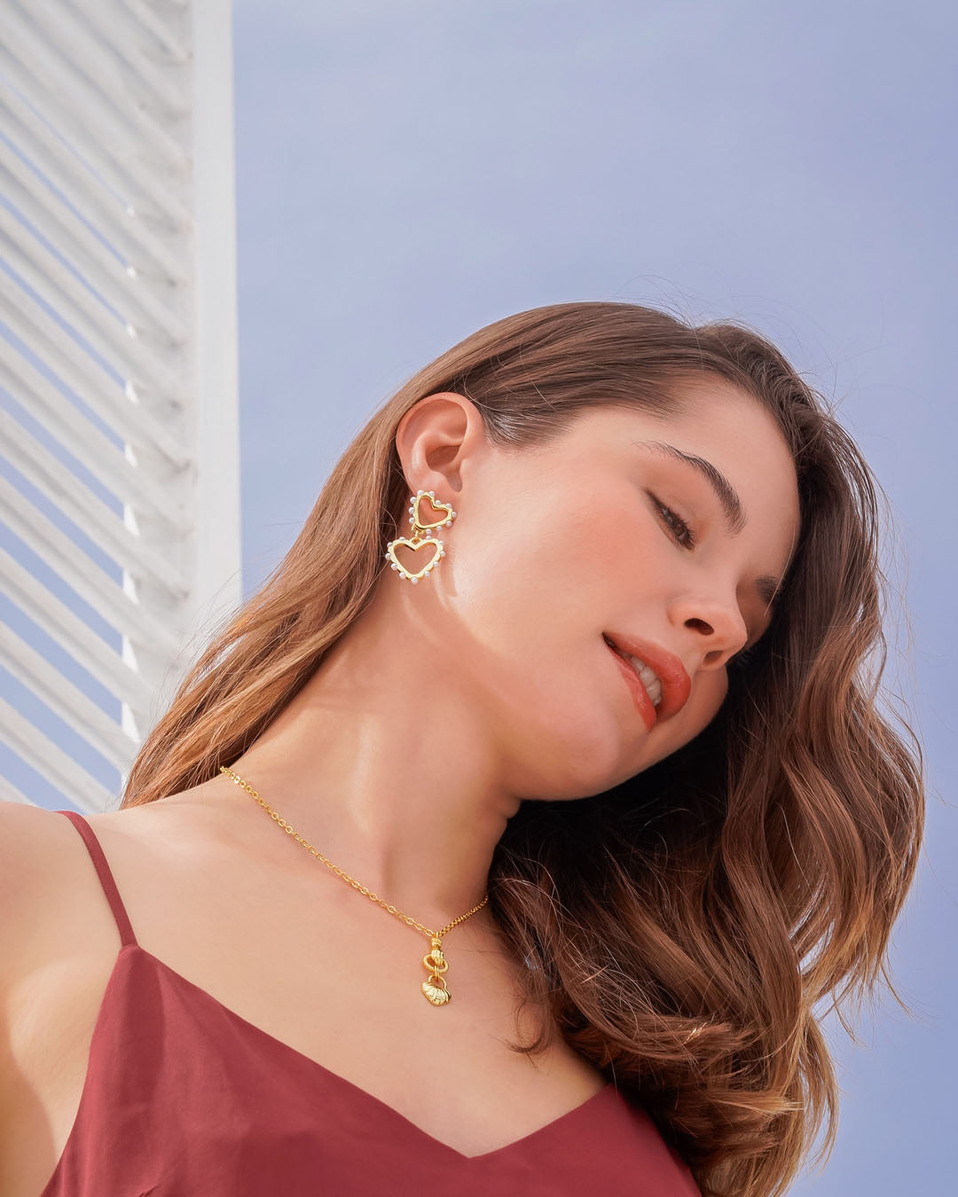 Aretes Corazón Perla