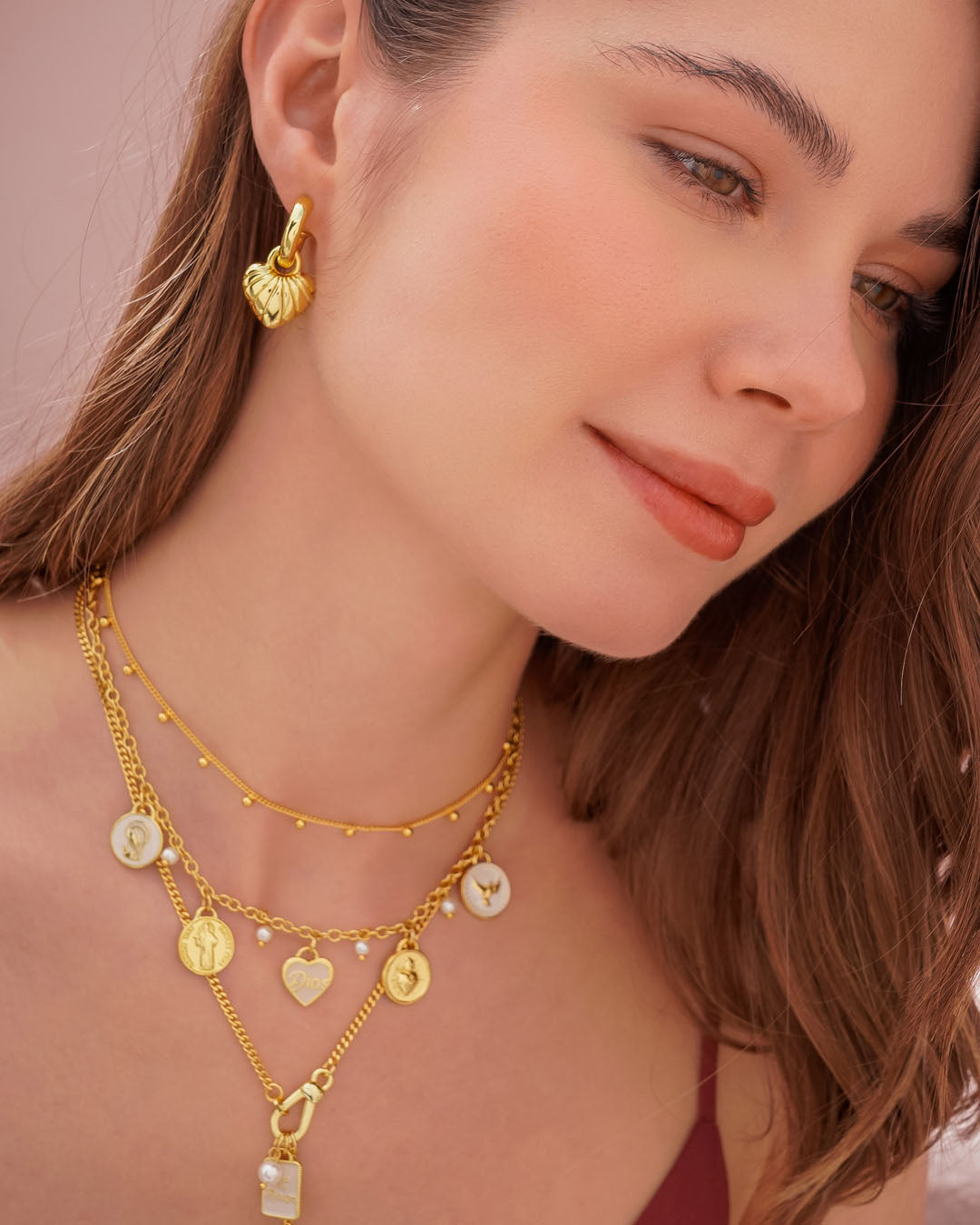 Aretes 2 en 1 Corazón