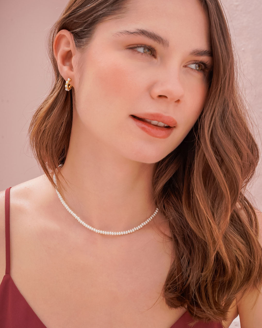 Collar + Aretes Perlas