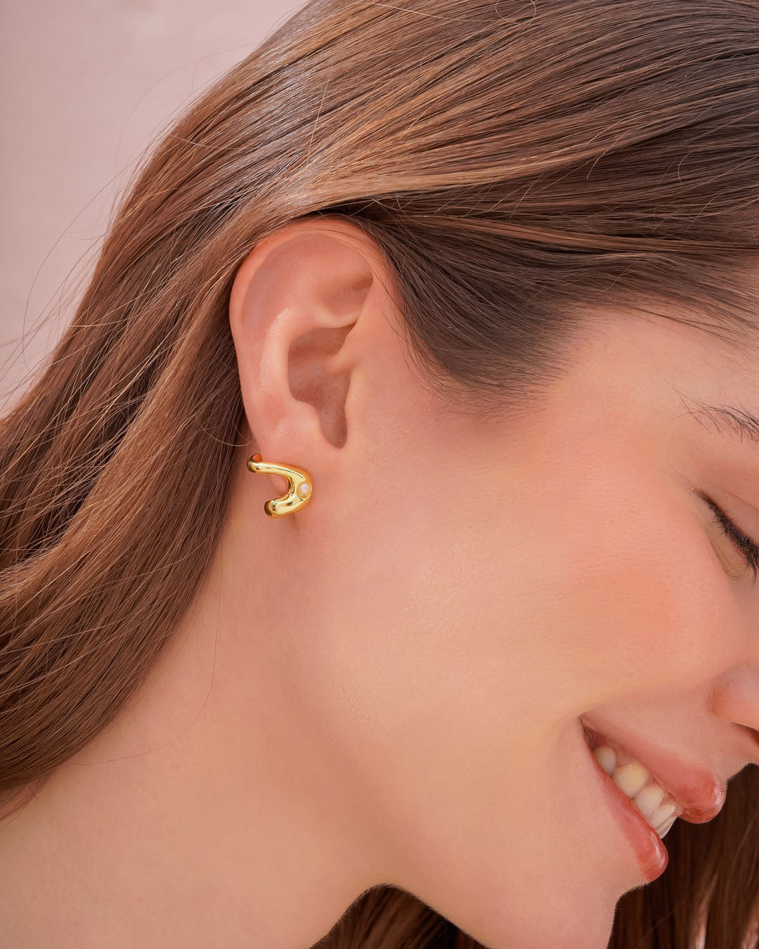 Aretes Amorfos Perla