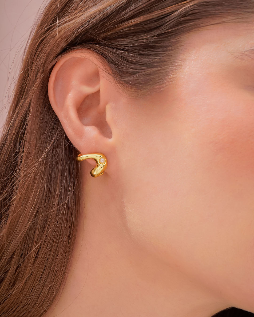 Aretes Amorfos Perla