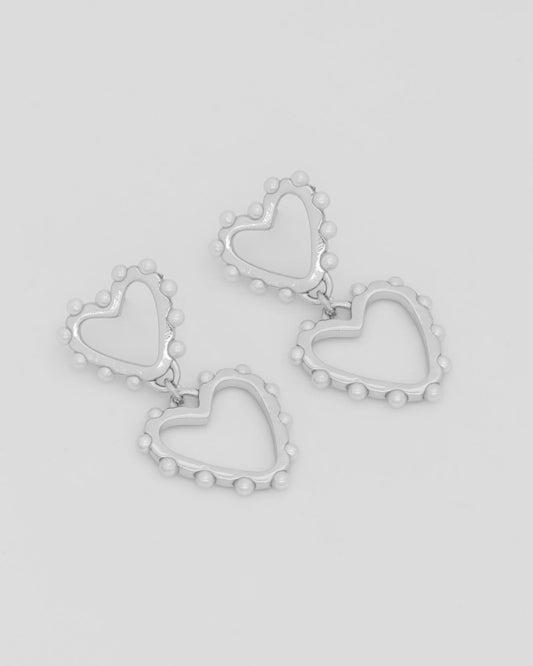 Aretes Corazón Perla