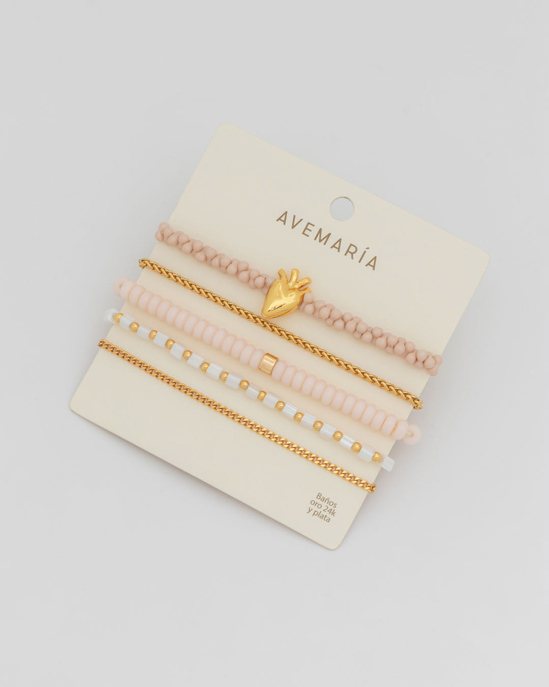 Set X3 Pulseras Corazón Anatómico