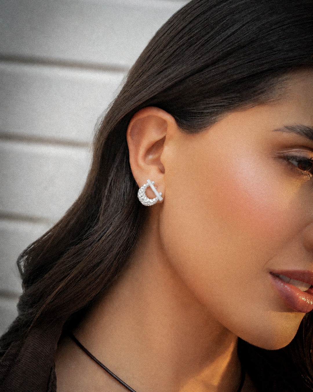 Arete Herradura Animal Print