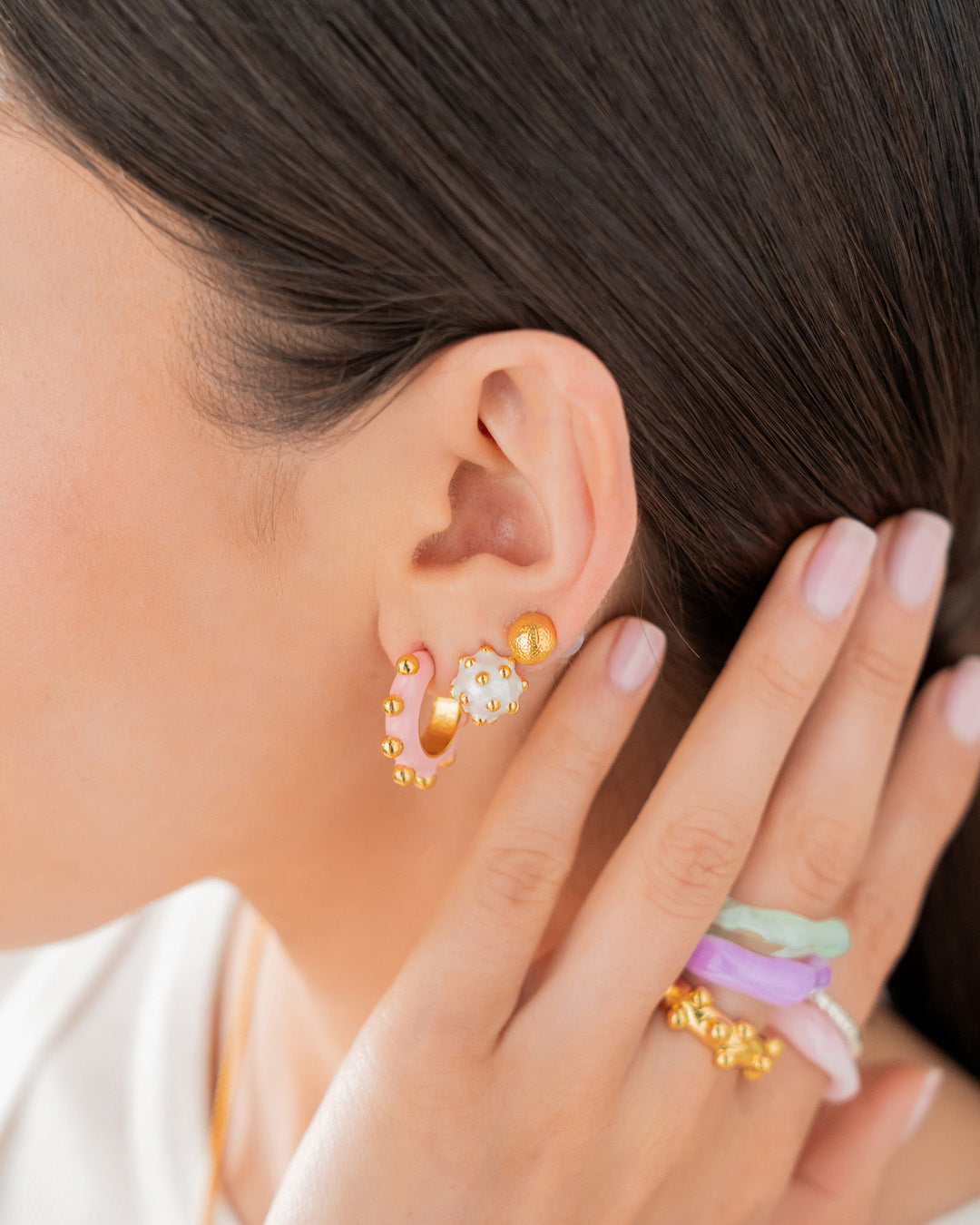 Set X5 Anillos Dots Pop