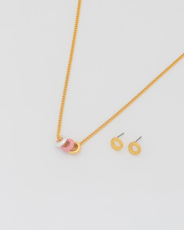 Set Collar + Aretes Donas