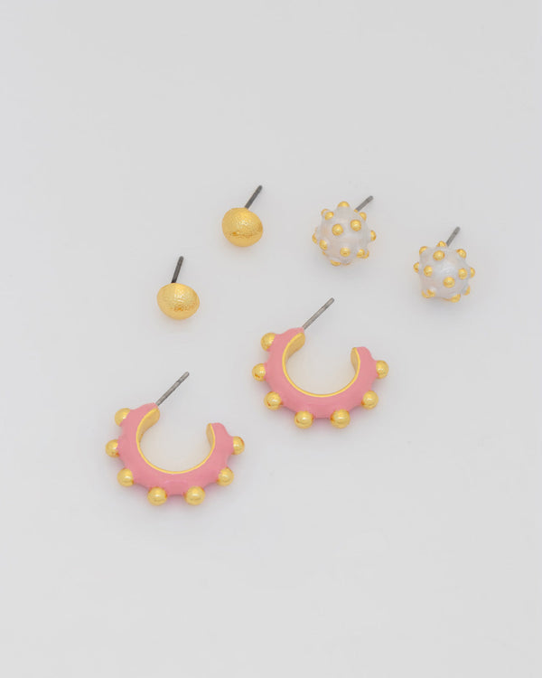 Set X3 Aretes Dots Pop
