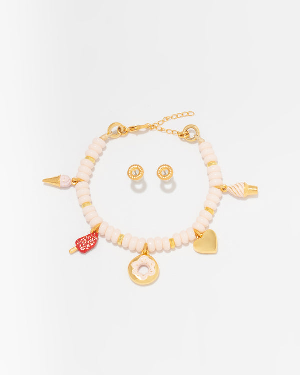 Pulsera Candy Love + Aretes