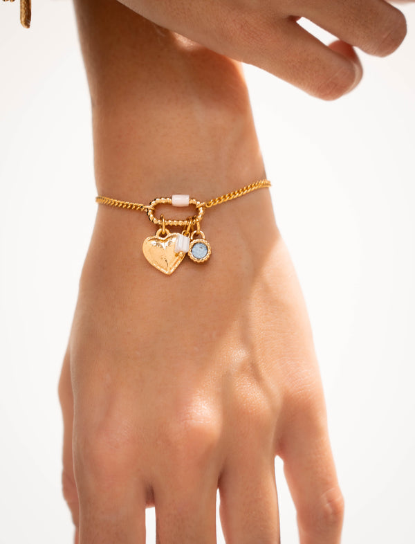 Pulsera Broche Cristales + Aretes