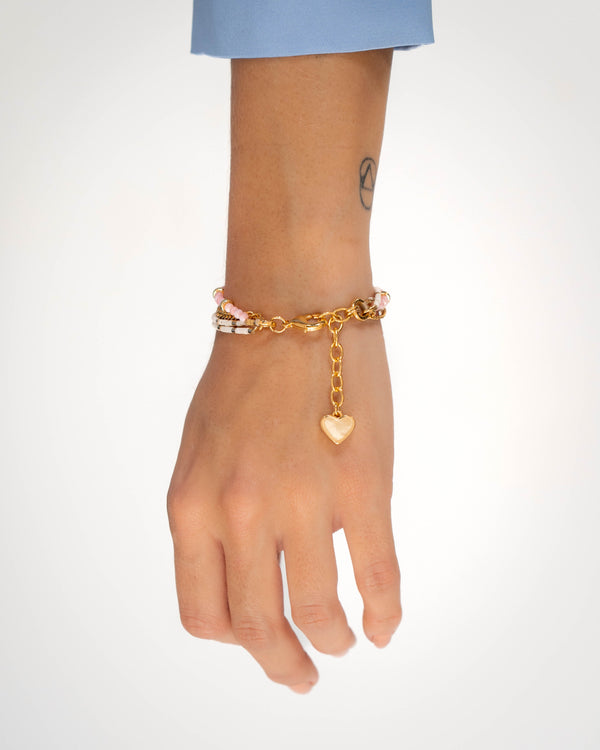 Pulsera Corazón + Aretes