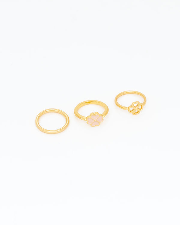 Set X3 Anillos Trebol Talla 7 AVEMARÍA X TERS