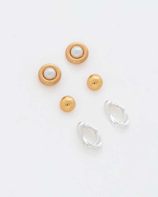 Set X3 Aretes Perla