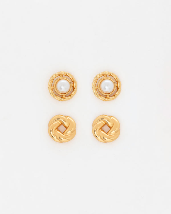 Set X2 Aretes Perla Lazo