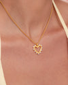 Set Collar Corazón Perla + Aretes Perla