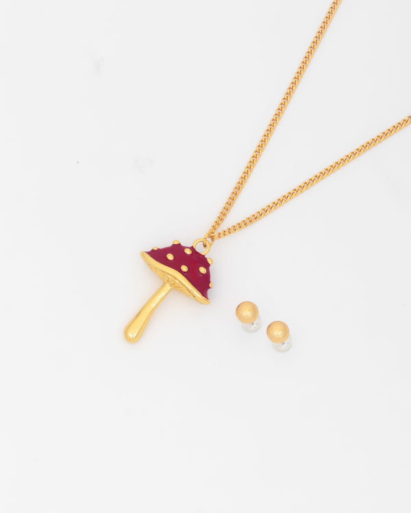 Collar Maxi Hongo + Aretes