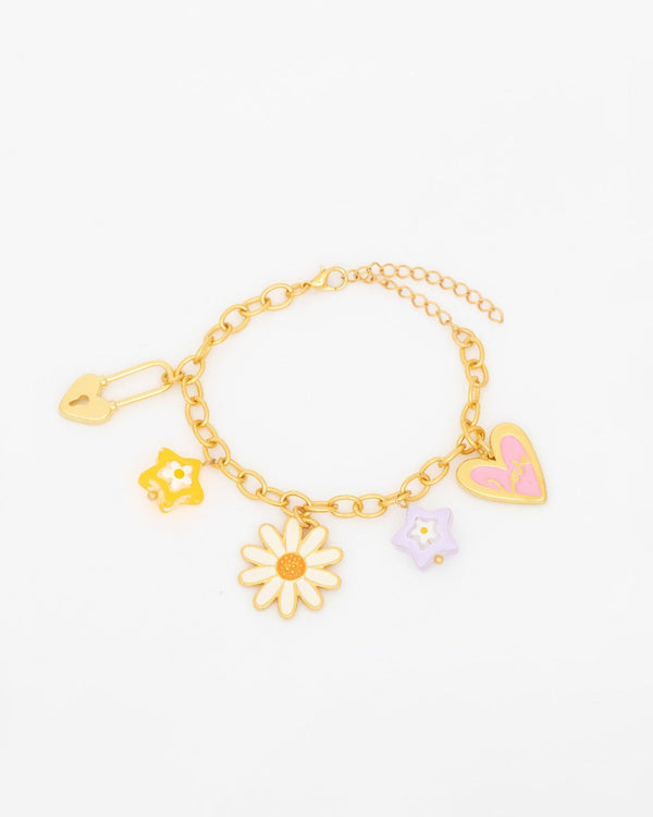 Pulsera Multicharms Margarita + Aretes