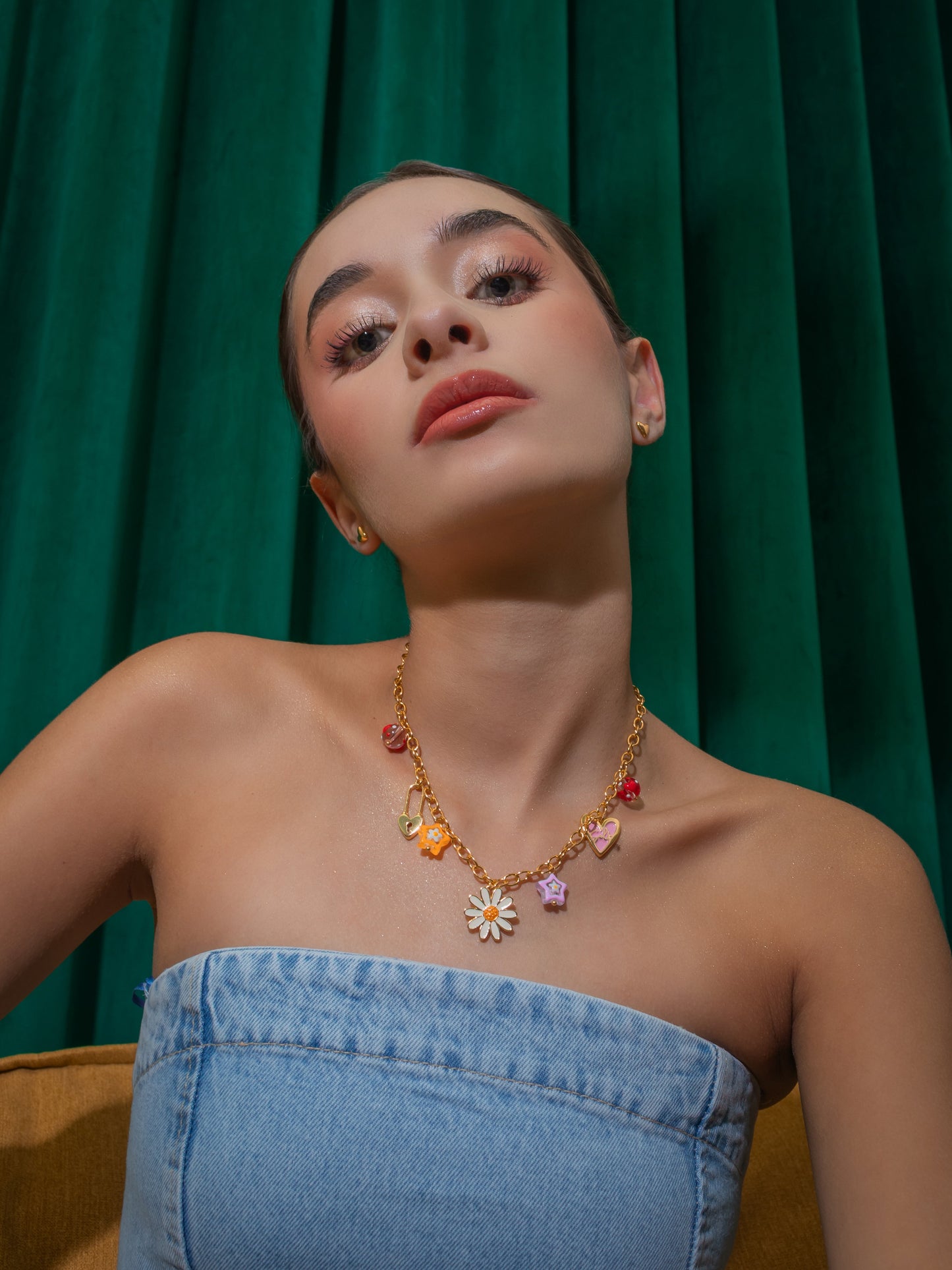 Collar Multicharms Margarita + Aretes