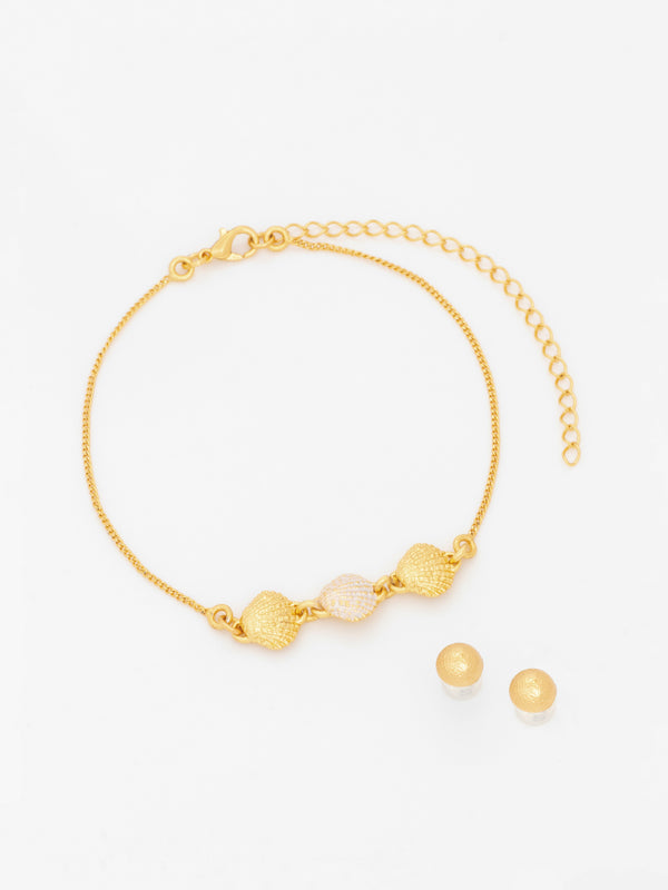 Tobillera Mini Conchitas + Aretes