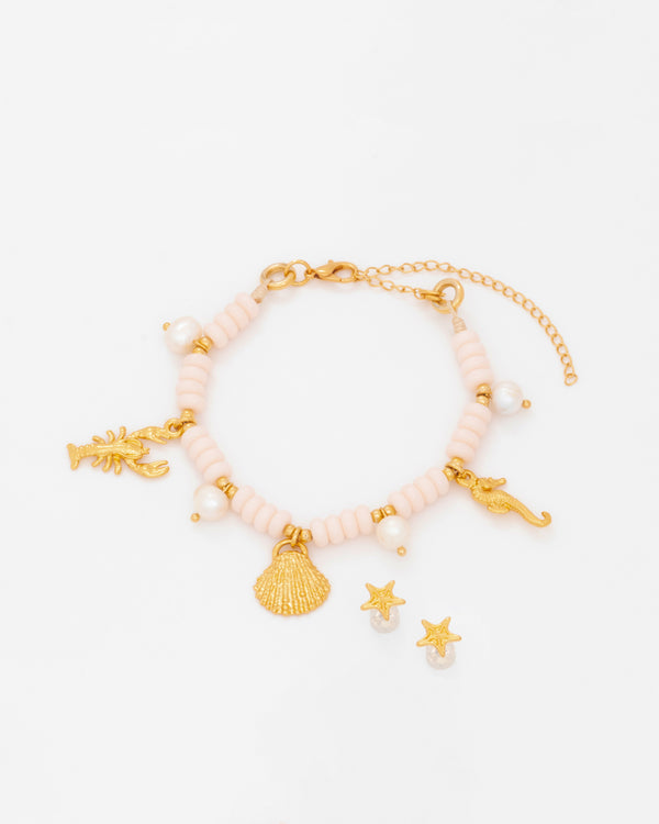 Pulsera Perla Verano + Aretes