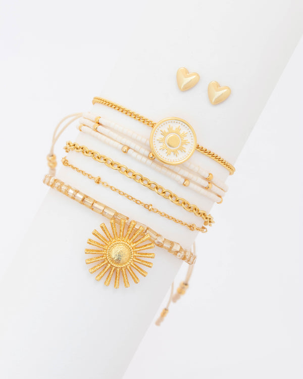 Set X4 Pulseras Destellos + Aretes