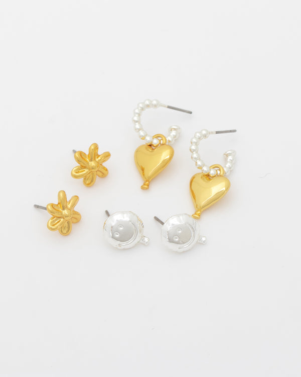 Set X3 Aretes Mini Globo By Jose Y Cami