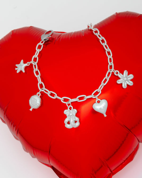 Pulsera Multicharms Figuras plateado Globo By Jose Y Cami (Copia)