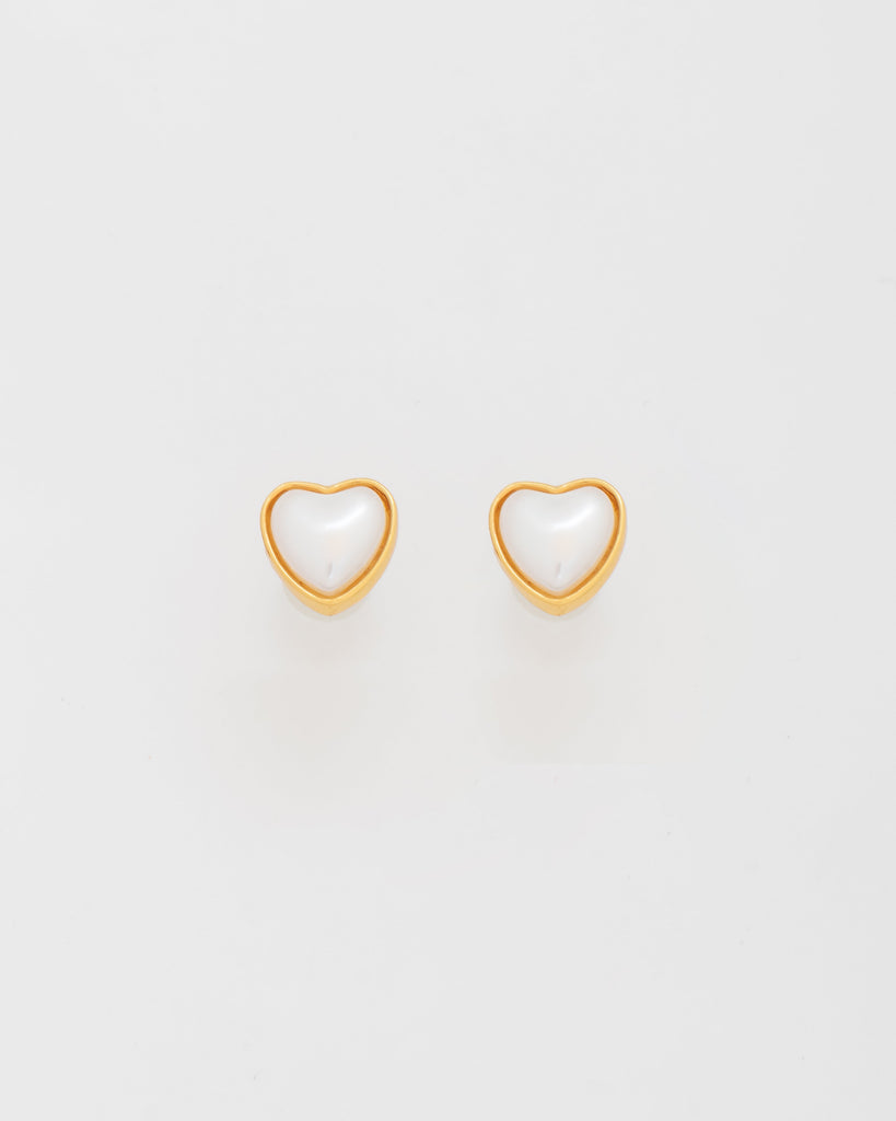 Aretes Mini Corazón Perla