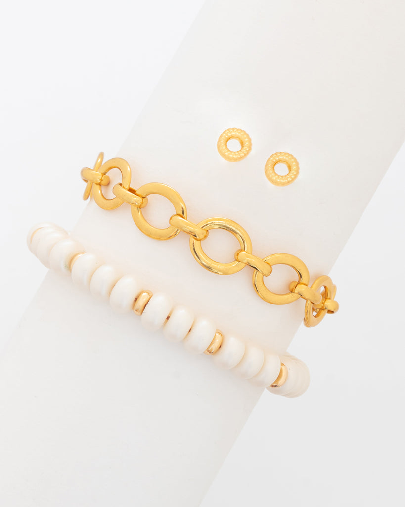 Set X2 Pulseras Donas + Aretes