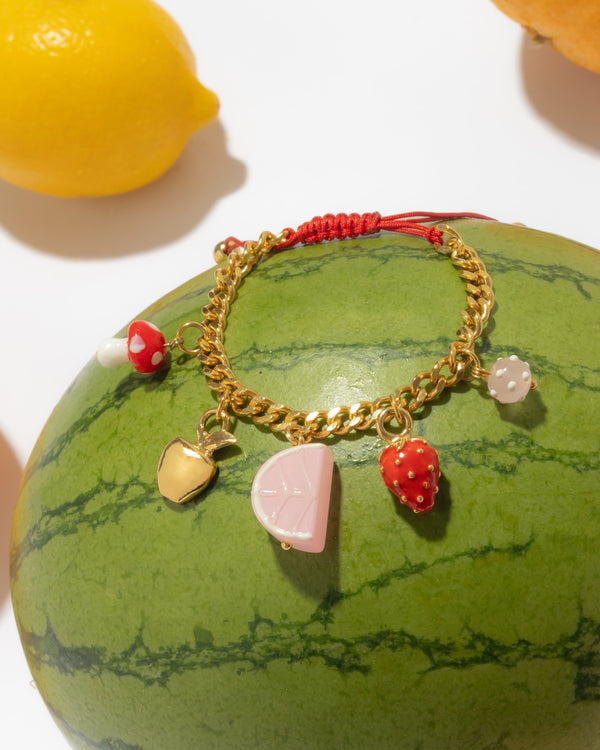 Set X2 Pulseras Frutas + Aretes