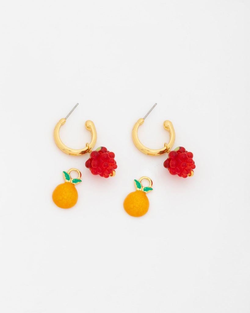 Candongas 3 en 1 Frambuesa y Naranja