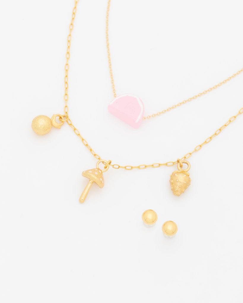 Set X2 Collares Frutas + Aretes