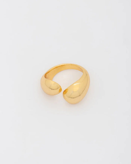 Anillo gota doble liso