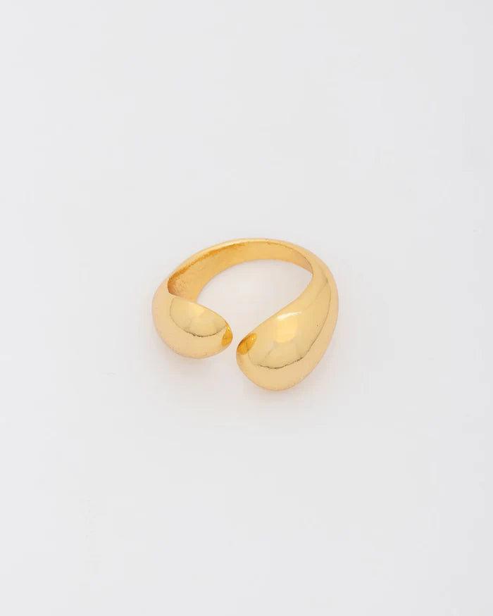 Anillo gota doble liso