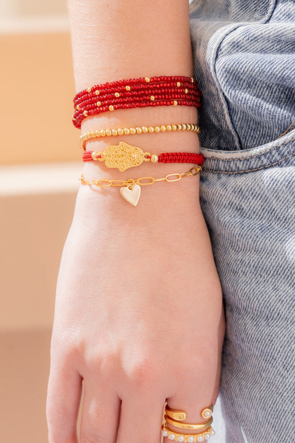 Set X4 Pulseras Mano Hamsa