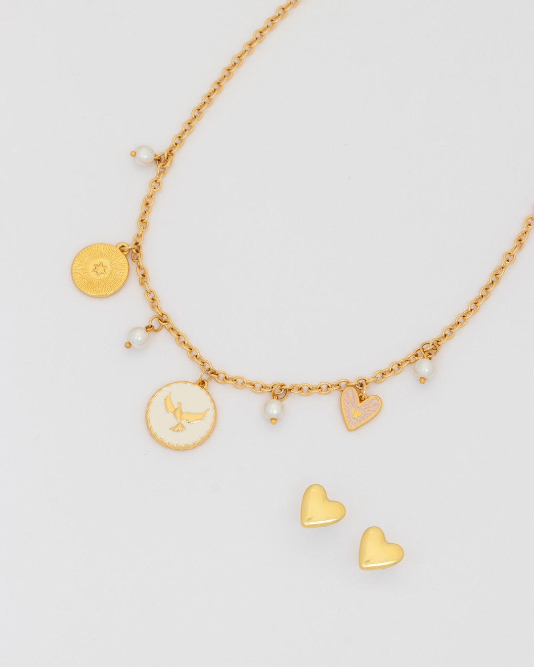 Collar Multicharms Alma + Aretes
