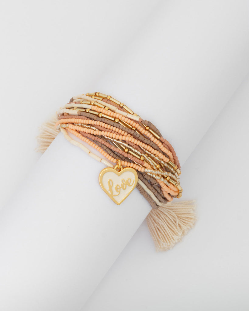 Pulsera Multitiras Corazón