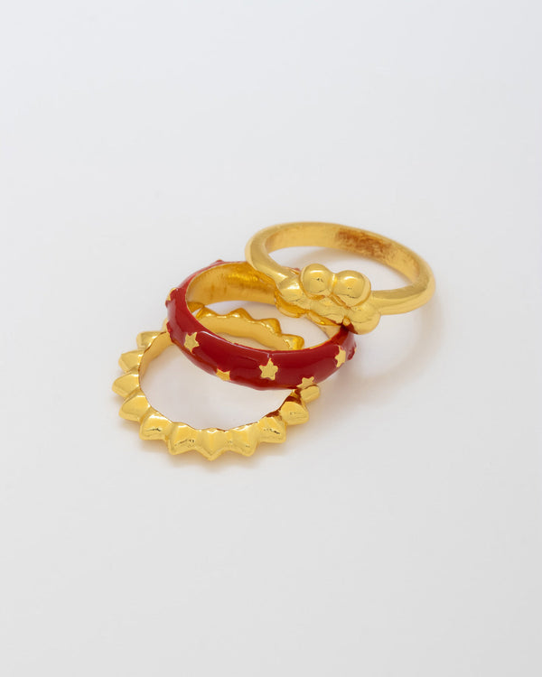 Set X3 Anillos Estrella Nube