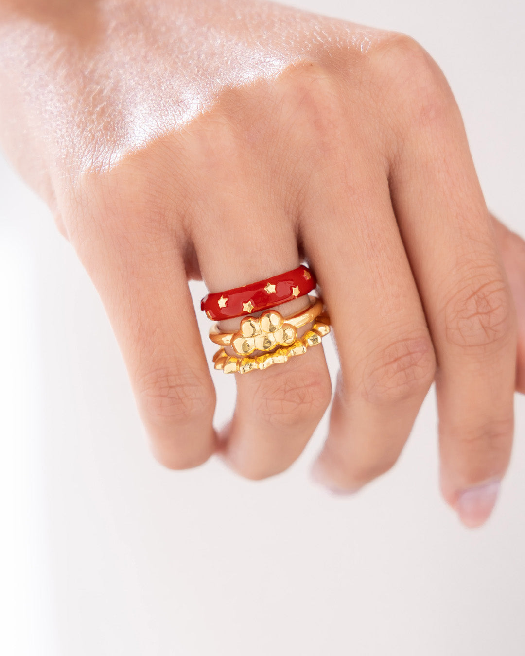 Set X3 Anillos Estrella Nube