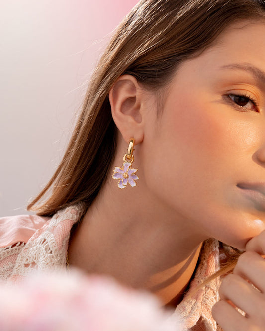 Aretes 2 En 1 Flor