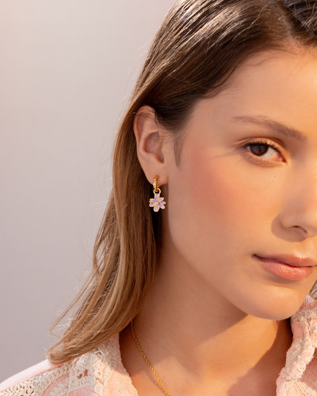 Aretes 2 En 1 Flor
